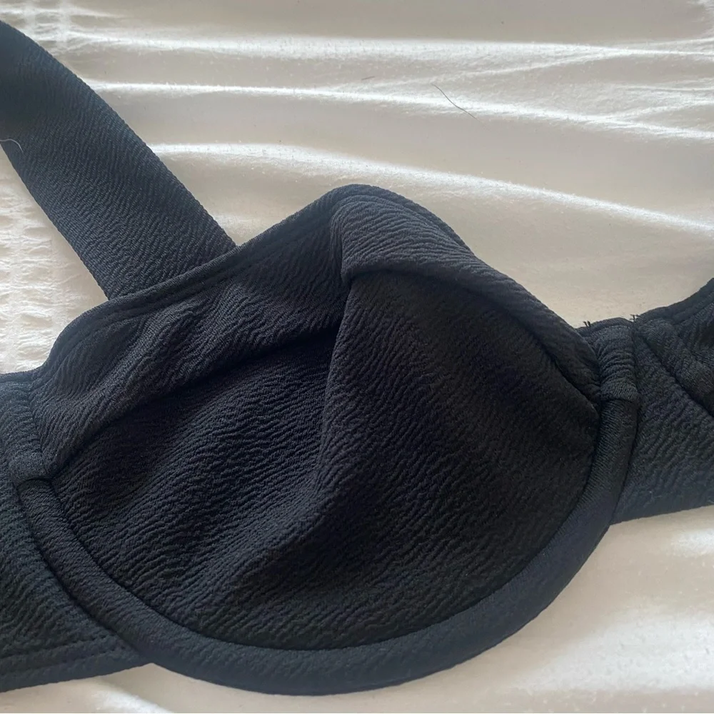 NWT Forever 21 black underwire bikini top size XL